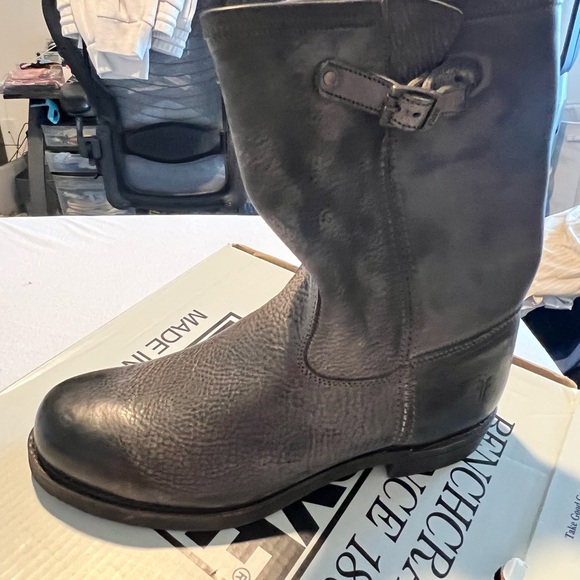 Frye Men's 12D Brown Leather Engineer Boots NWT - Picture 1 of 4